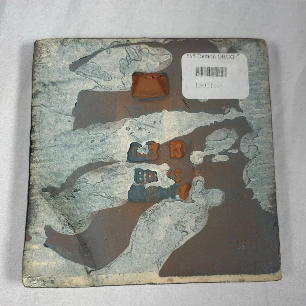 Bucks County 5x5 Ram Demon Ceramic Tile Plaque